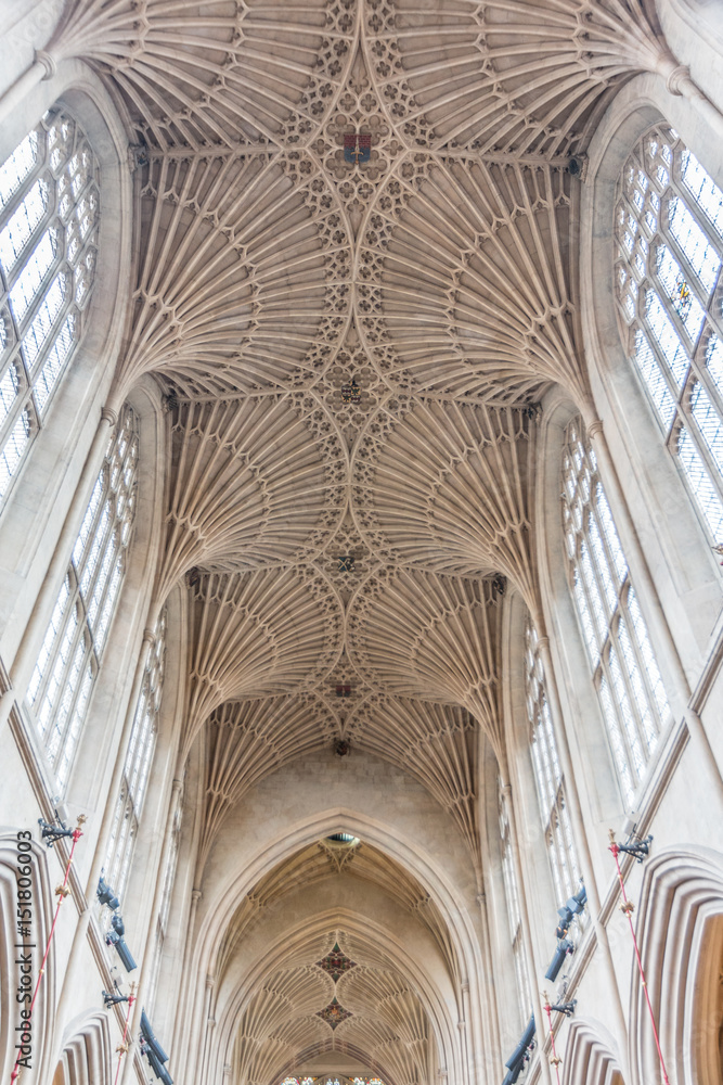 Ceiling of Bath Abbey in Bath England Ceiling of Bath Abbey in Bath England
