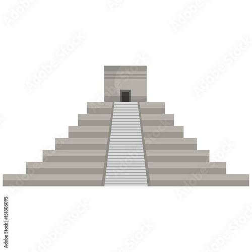 mayan pyramid isolated icon vector illustration design