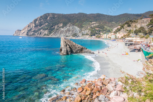 Fototapeta Naklejka Na Ścianę i Meble -  Beach in Monterosso al Mare Italy
