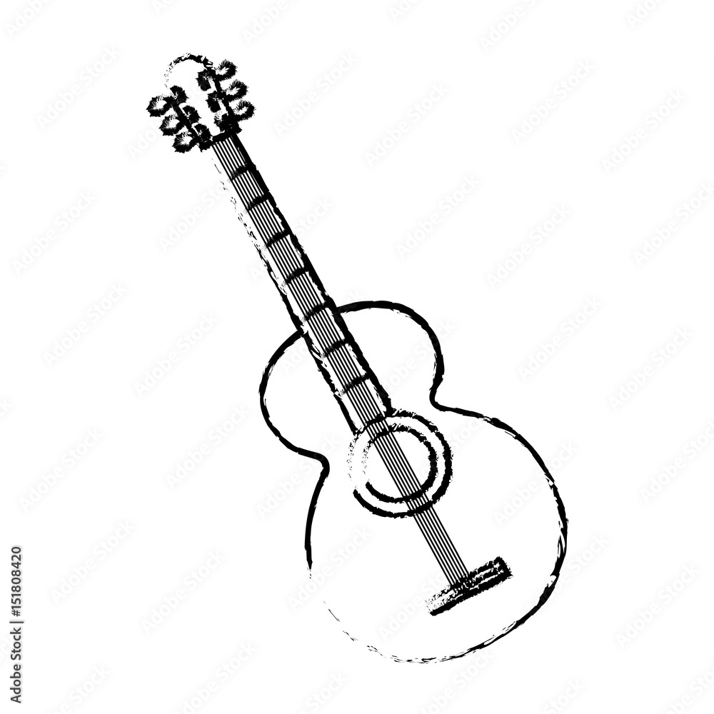 Fototapeta premium guitar instrument isolated icon vector illustration design