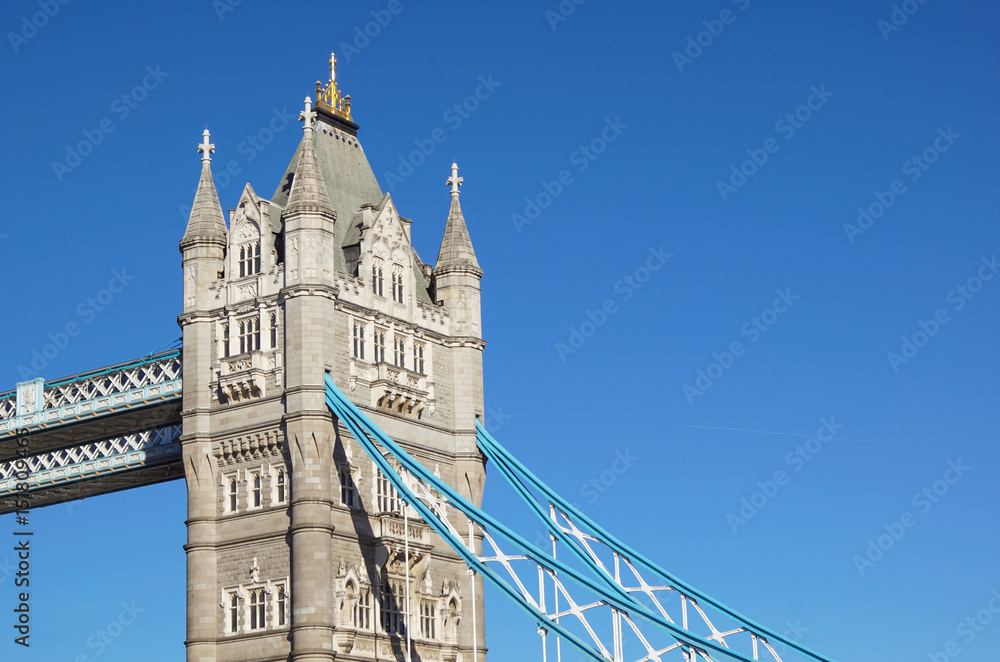 Tower Bridge detail in London, UK