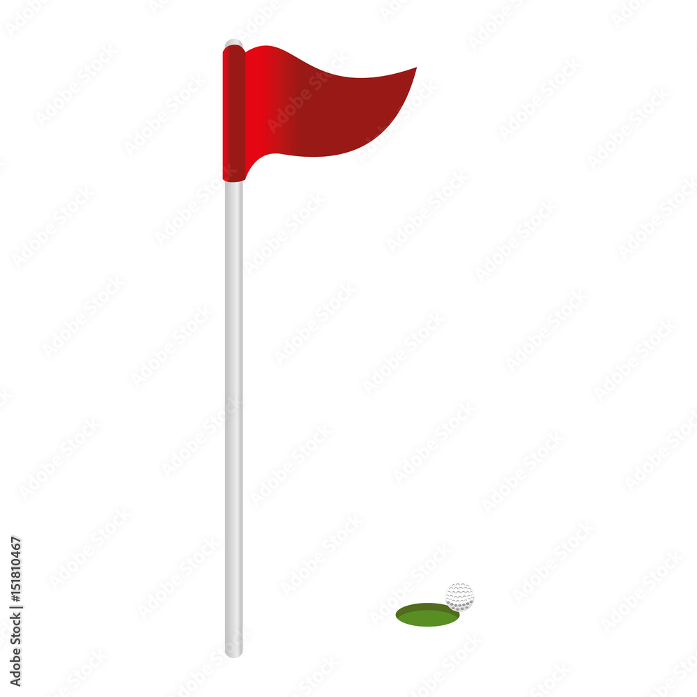 golf flag isolated icon vector illustration design golf flag isolated icon vector illustration design
