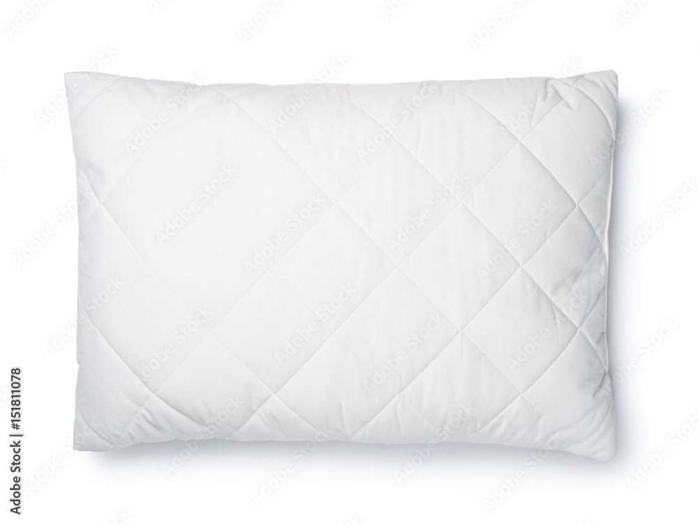 Top view of white cotton pillow Top view of white cotton pillow