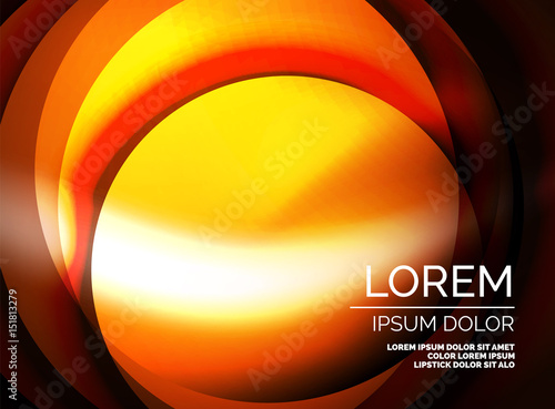 Shiny silk wave template, color satin with effects, vector abstract background