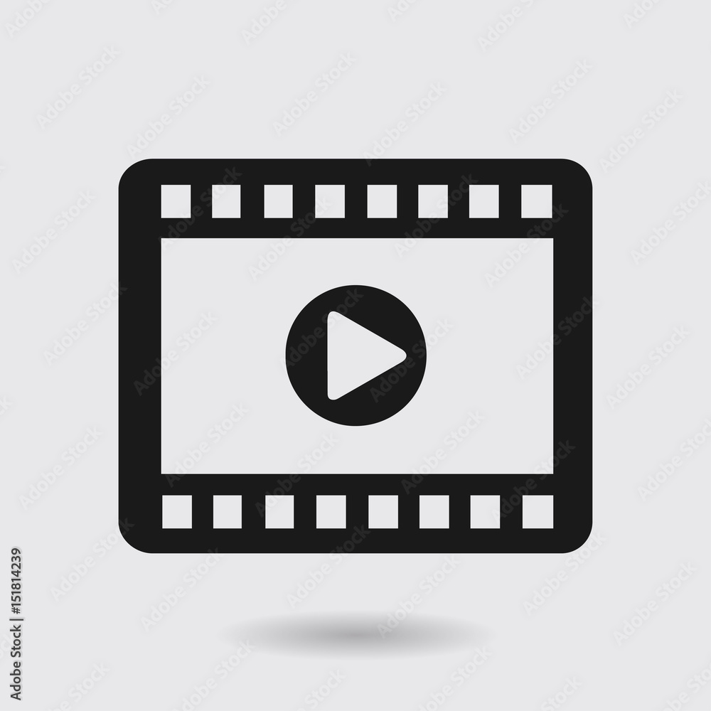 Video icon. Flat design style. Movie premiere. Live video Calendar. Video icon. Flat design style. Movie premiere. Live video Calendar.