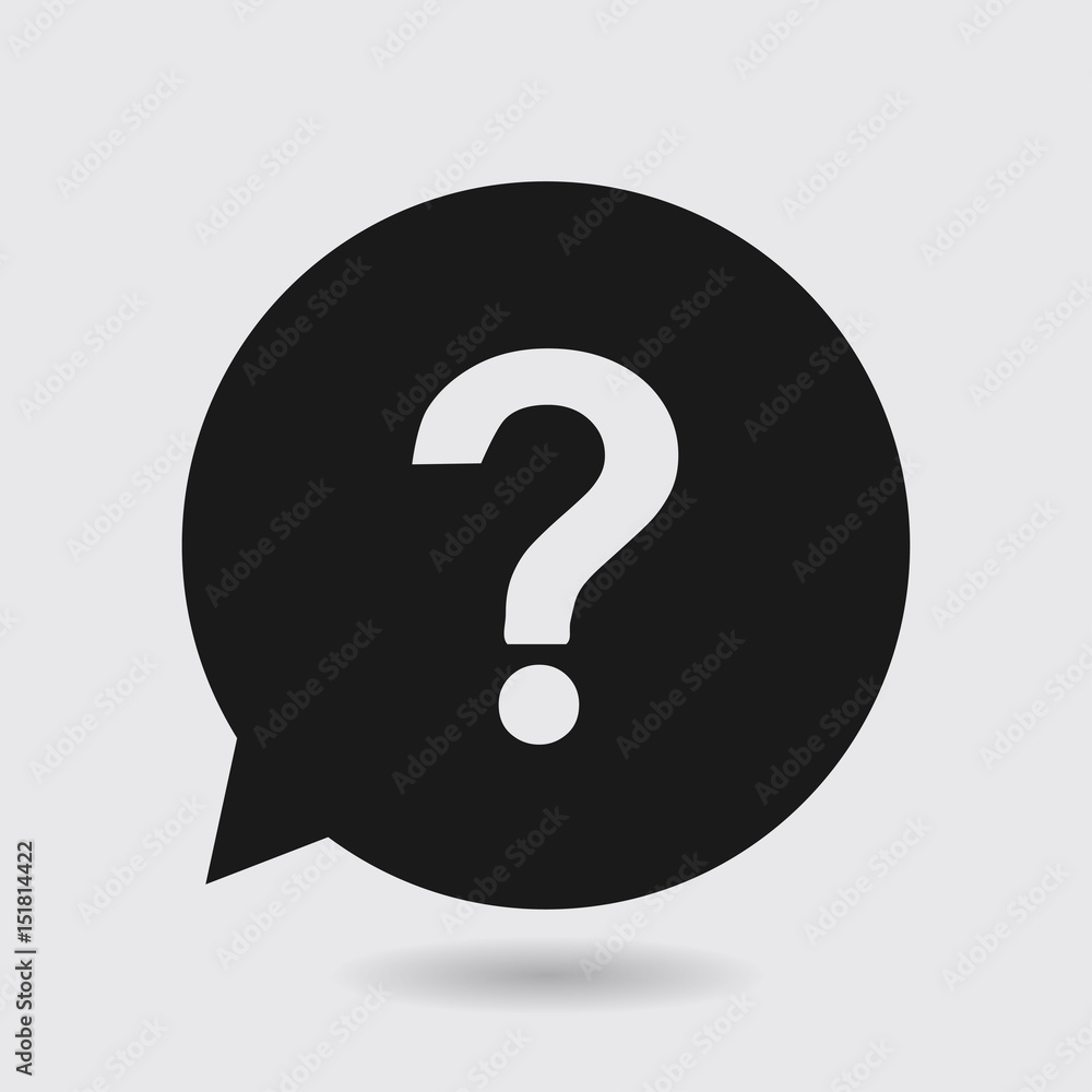 Question mark sign icon. Help symbol. FAQ sign. Flat design style. Question mark sign icon. Help symbol. FAQ sign. Flat design style.