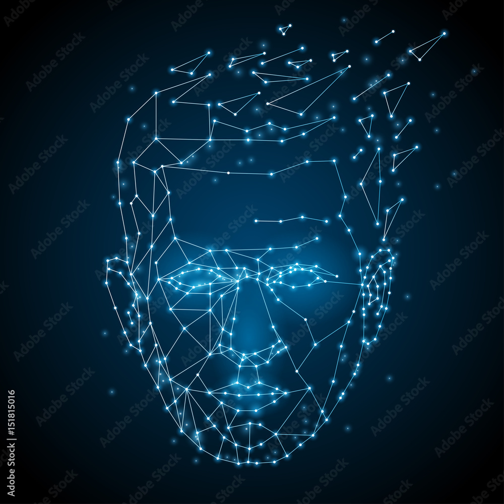 Fototapeta premium Human head illustration