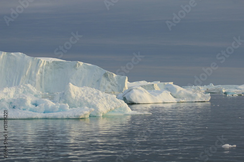 Wallpaper Mural Glaciers at a midnight sun boat tour in Ilulissat, Greenland  Torontodigital.ca