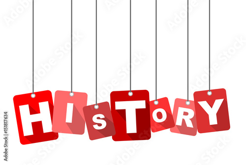 Red vector flat design background history. It is well adapted for web design.