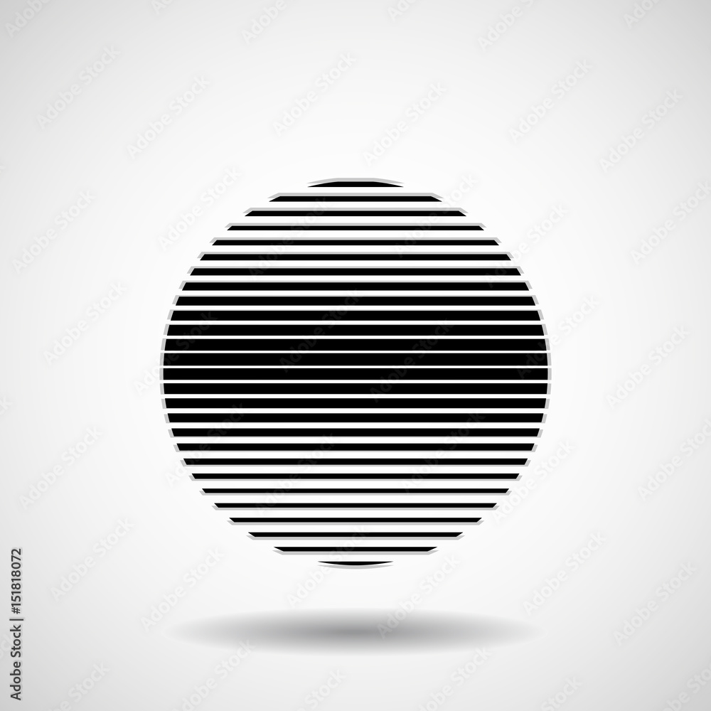 Abstract ball of stripes. Lines in circular form. Vector design element Abstract ball of stripes. Lines in circular form. Vector design element