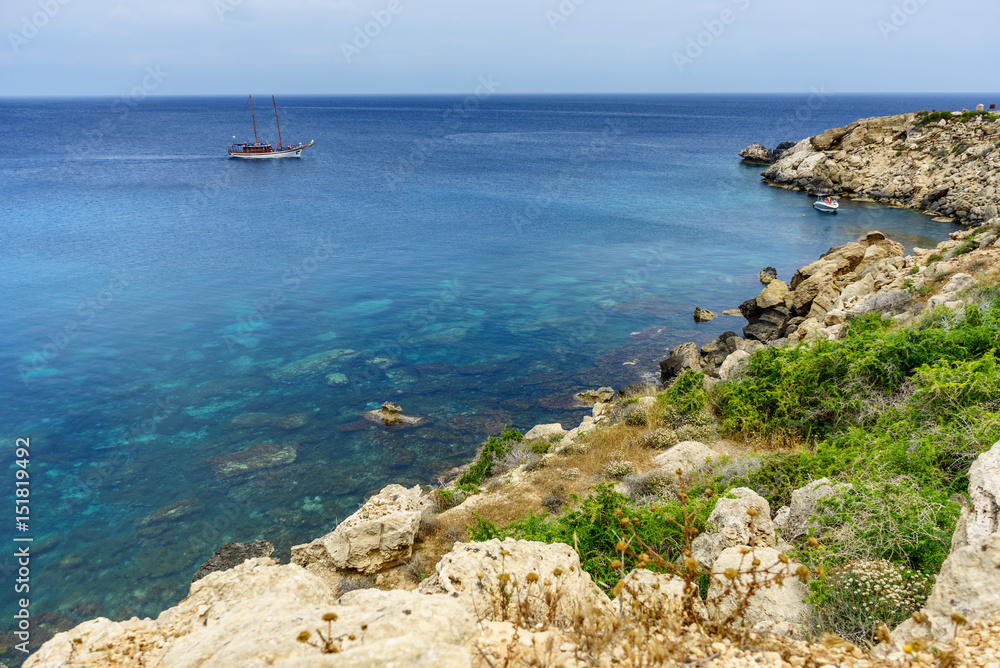 Sea view from the park Cavo Greco