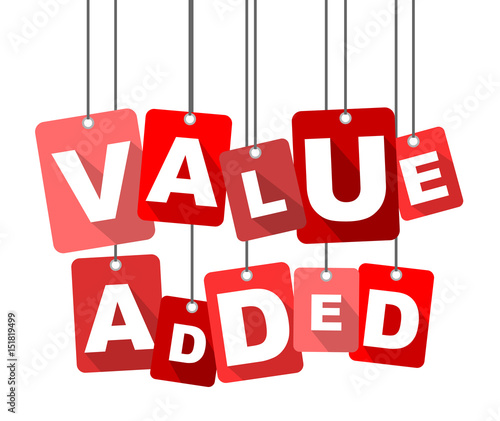 Red vector flat design background value added. It is well adapted for web design.