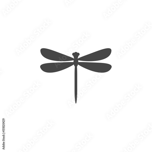 Dragonfly insect vector icon illustration