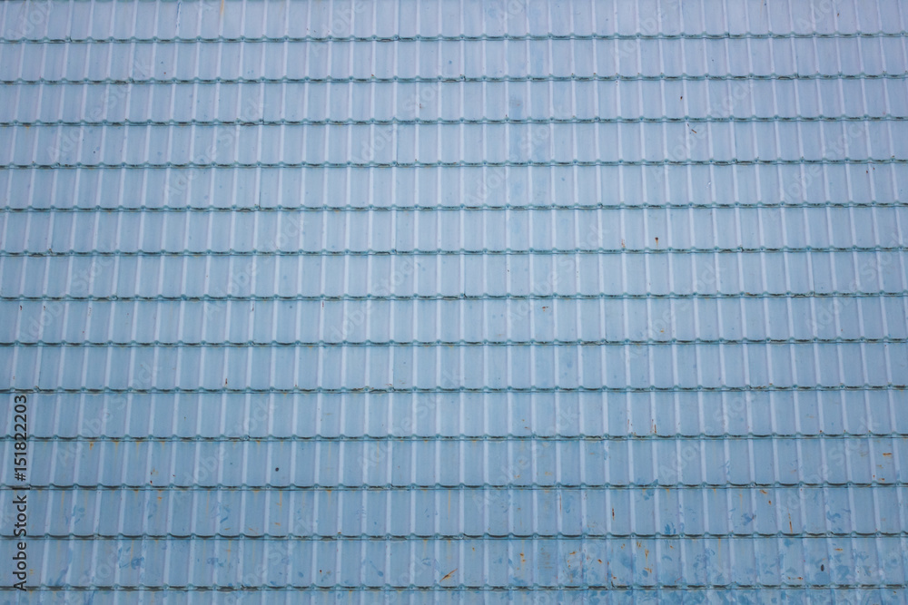 Blue roof in the evening Blue roof in the evening