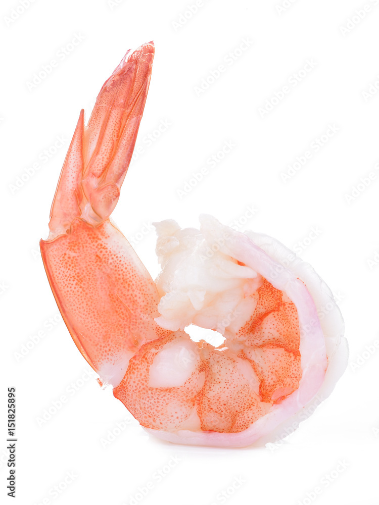 Fresh shrimps Isolation on the white Fresh shrimps Isolation on the white
