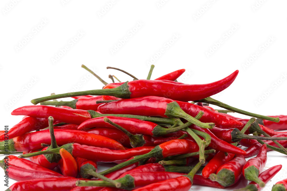 Red hot chili peppers isolated on white background. Spicy chilli peppers Red hot chili peppers isolated on white background. Spicy chilli peppers