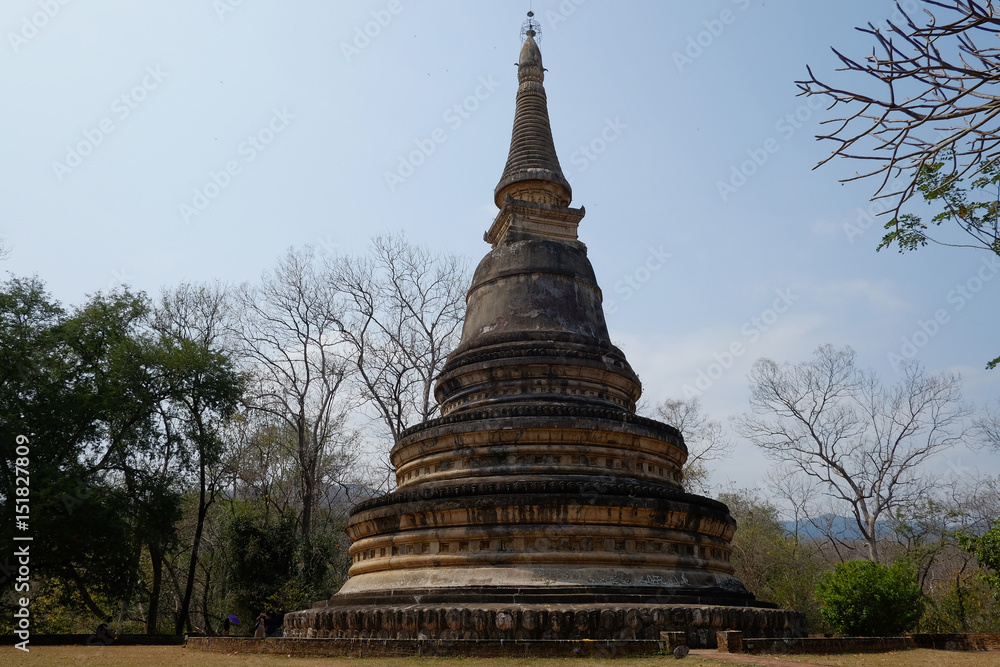 Ancient pagoda in Wat Umong, Chiang Mai, Thailand Ancient pagoda in Wat Umong, Chiang Mai, Thailand