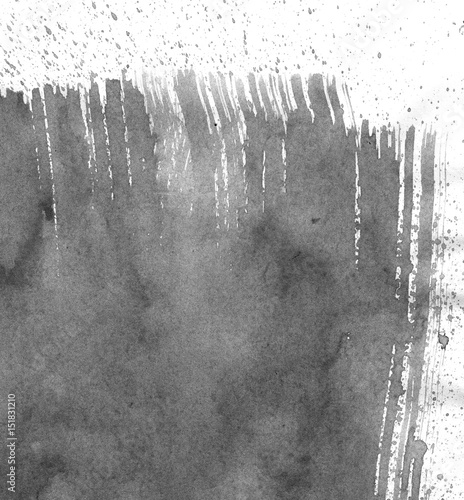 Very hight resolution. Geometric graffiti abstract background. Wallpaper with airbrush effect. Black acrylic paint stroke texture on white paper. Scattered mud art. Macro image. Hand made grunge.