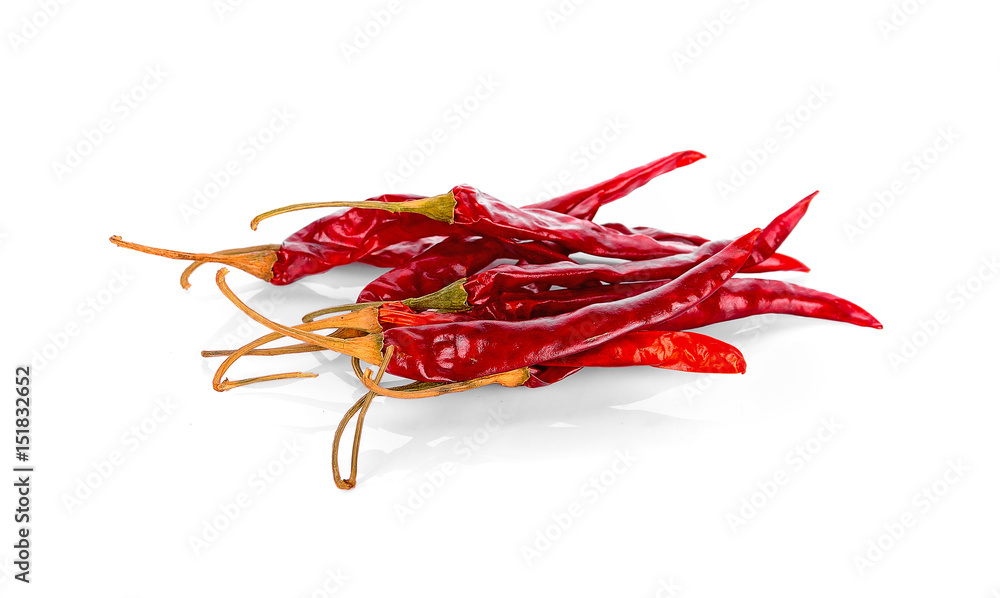 Fototapeta premium Dried chili isolated on white background
