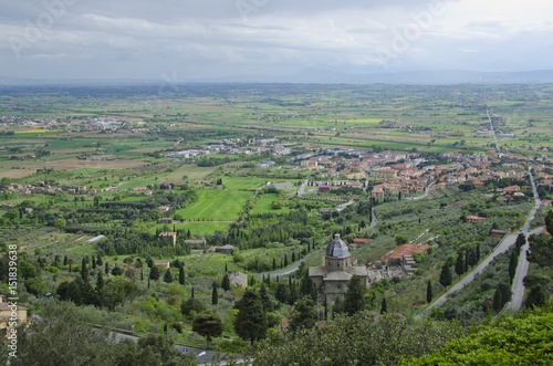 Rain Comes to the Val d Chiana in Cortona  Italy