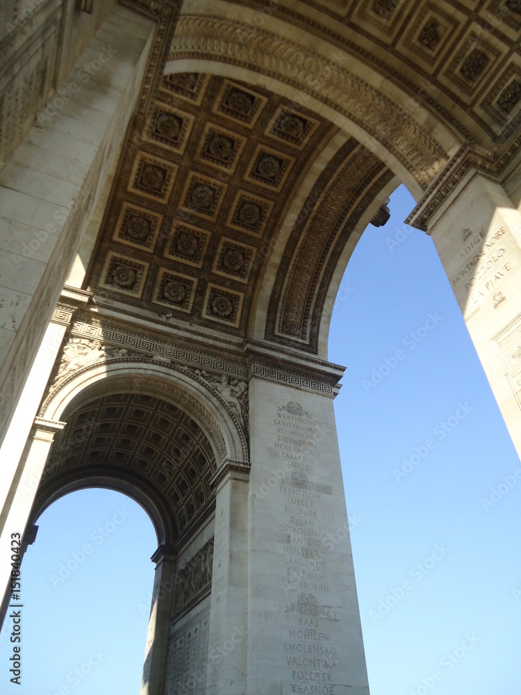 Blick auf den Triumphbogen von unten  - Paris