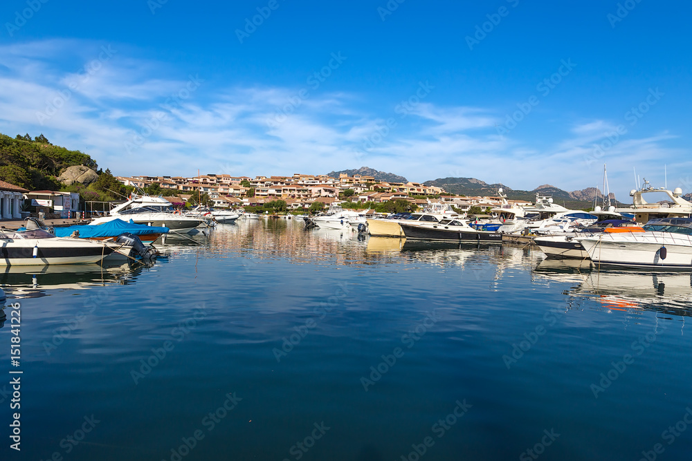 The island of Sardinia, Italy. Boats and yachts in Porto Rotondo