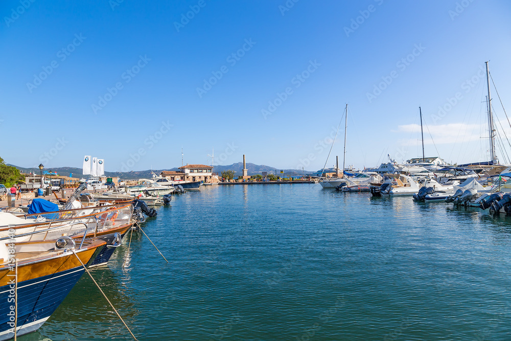 The island of Sardinia, Italy. Porto Rotondo - yacht port