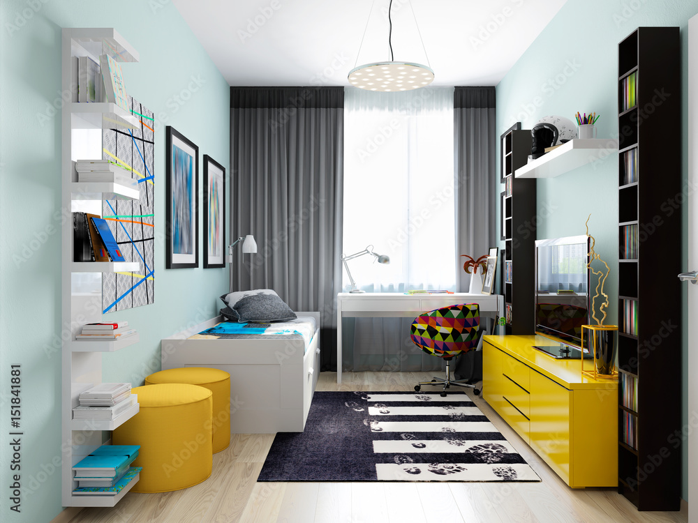 Modern Urban Contemporary Children Room Interior Design for Boy ...