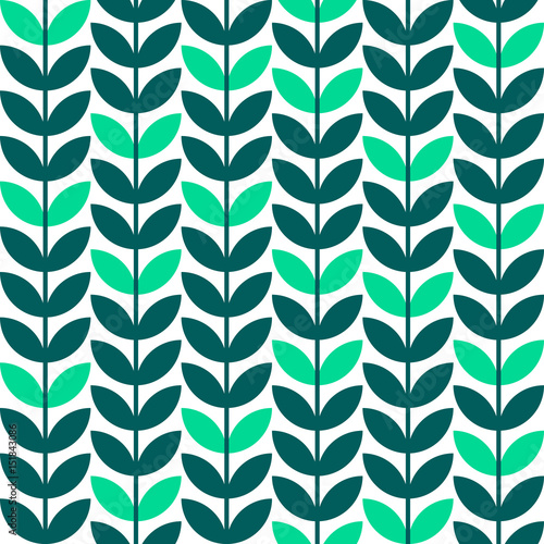 Stylized floral geometric design, seamless vector pattern