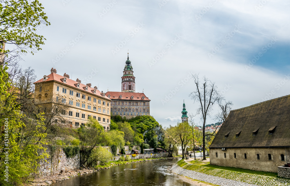 Живописная панорама старинного чешского города Чески-Крумлов