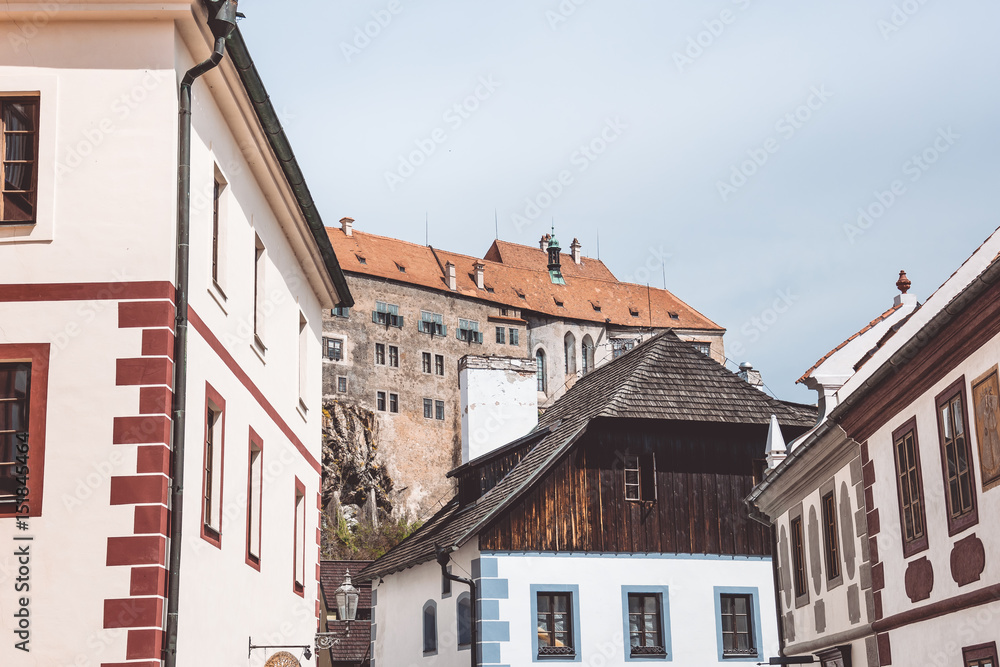 Традиционная старинная европейская архитектура. Чешский город Чески Крумлов