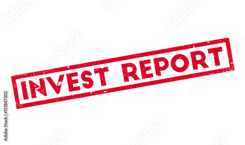 Invest Report rubber stamp. Grunge design with dust scratches. Effects can be easily removed for a clean, crisp look. Color is easily changed.