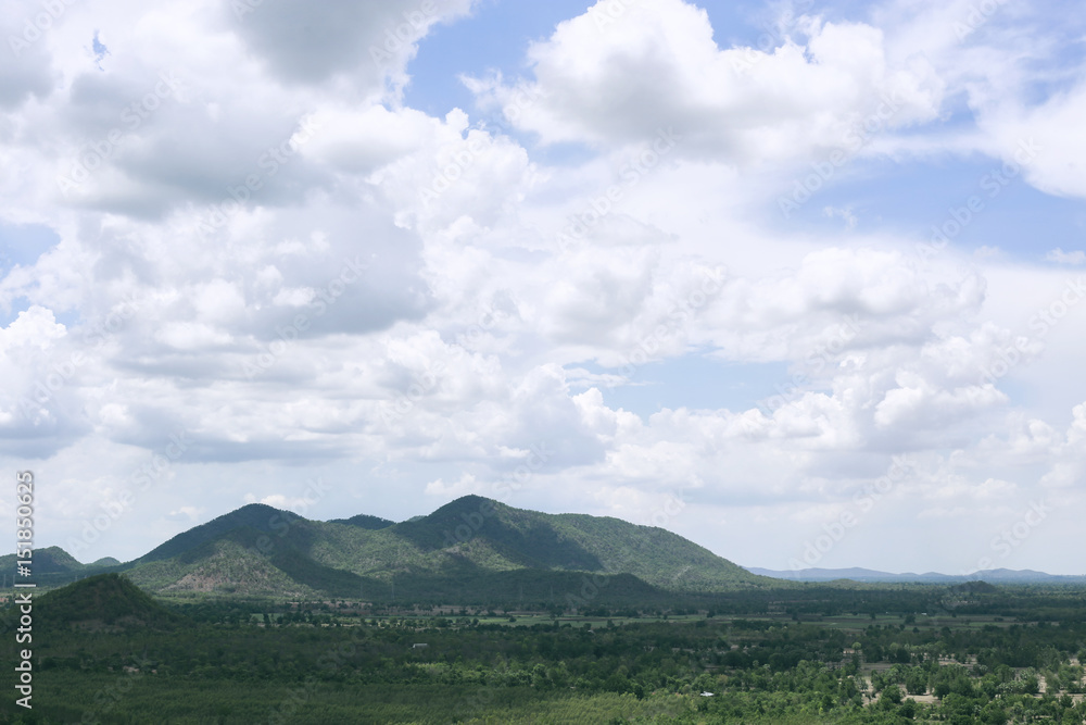 Naklejka premium landscape nature - layer of mountain and sky view