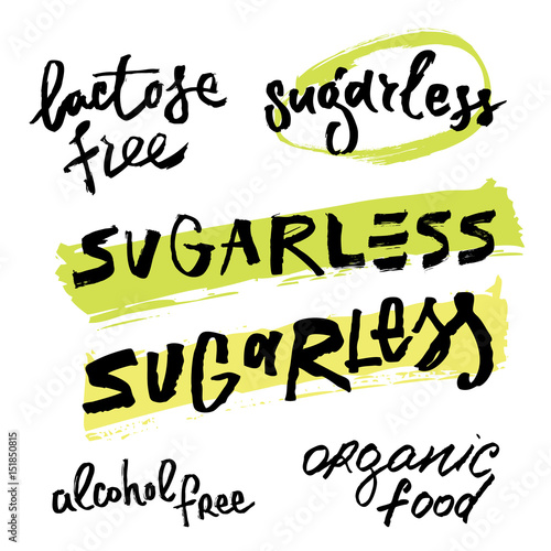 Inscription on a healthy food theme