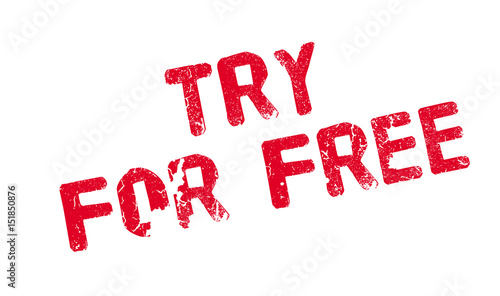 Try For Free rubber stamp. Grunge design with dust scratches. Effects can be easily removed for a clean, crisp look. Color is easily changed.