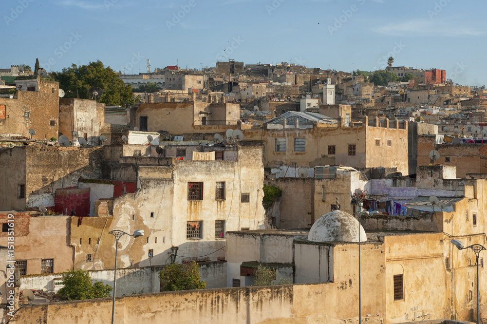 Panorama of Fez, the second largest city of Morocco
