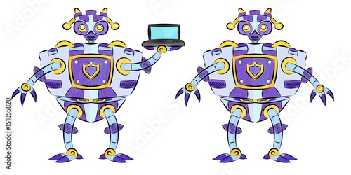 Robot baby cutie purple