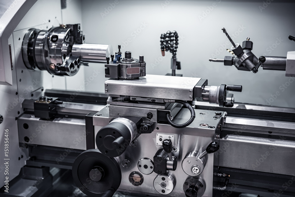 Fototapeta premium Metalworking CNC milling machine.