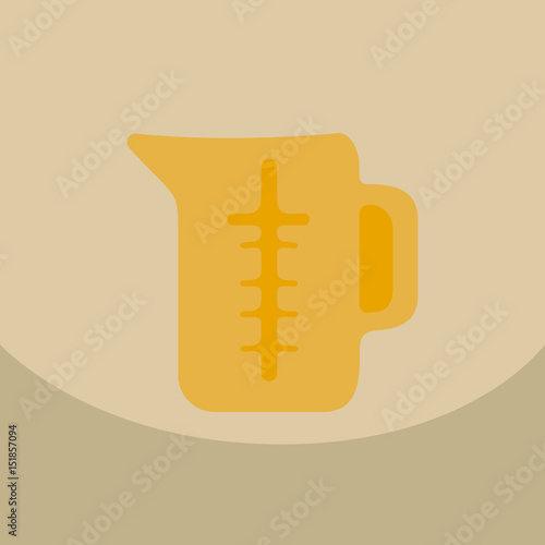 Illustration of the measuring jug icon water vessel photo