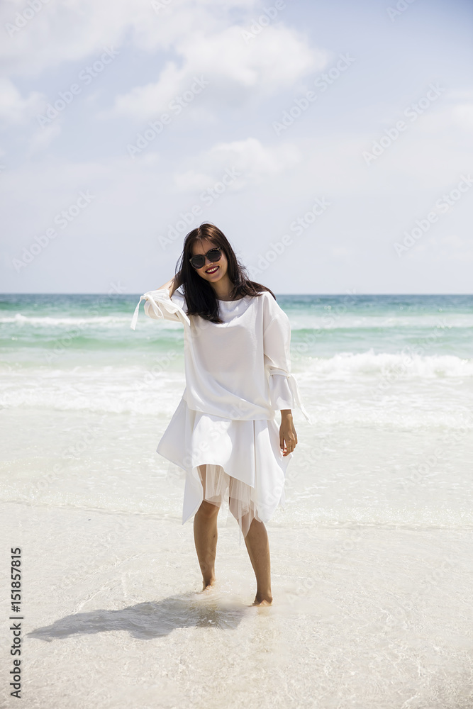 Young Vietnamese woman on the beach Young Vietnamese woman on the beach