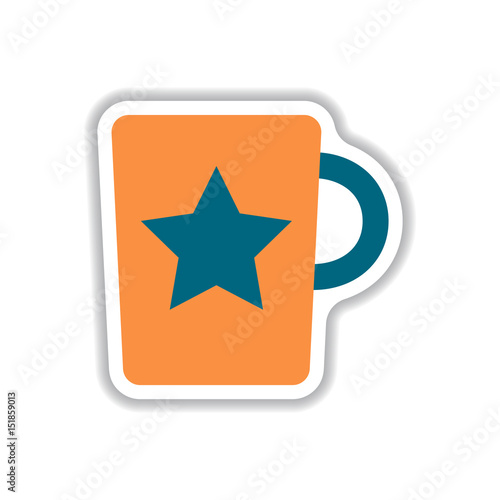 Label Frames and badges vector icon design collection coffee emblem cup of hot coffee