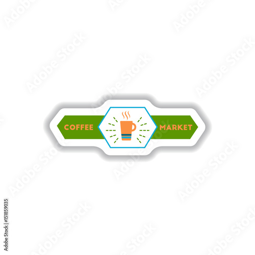 Label Frames and badges vector icon design collection coffee emblem