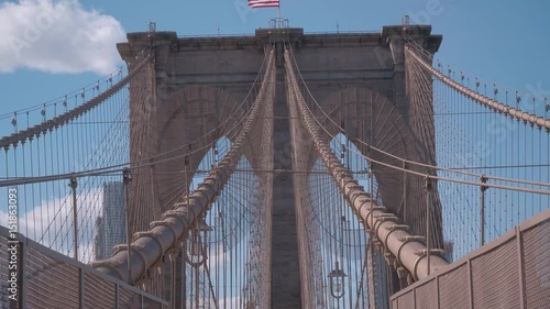 The famous Brooklyn Bridge in New York