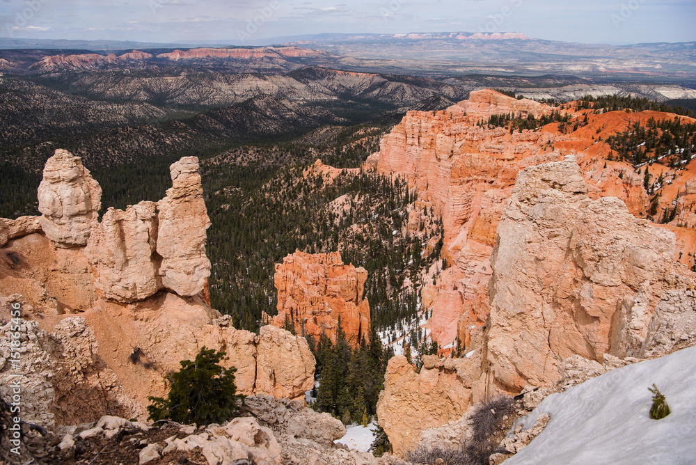 Panoramic view at Rainbow Point in Bryce Canyon