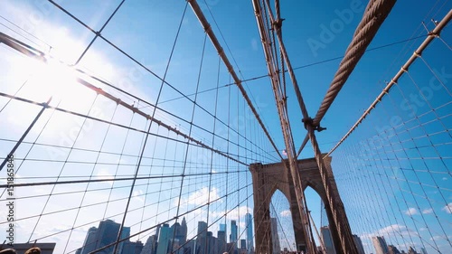 Impressive Brooklyn Bridge New York - amazing wide angle shot
