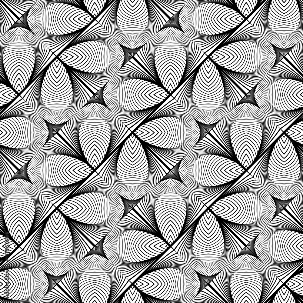 Design seamless monochrome decorative pattern Design seamless monochrome decorative pattern