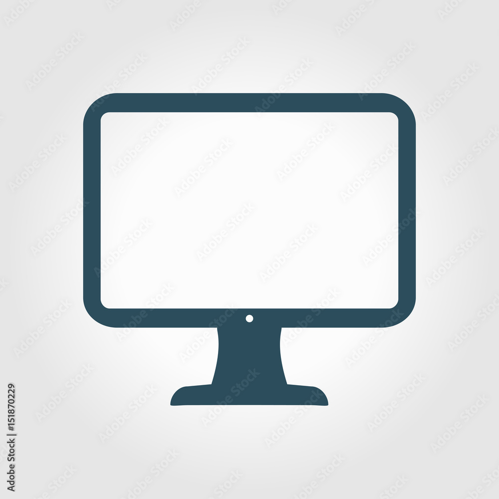 Сomputer display sign icon. Flat design style. Сomputer display sign icon. Flat design style.