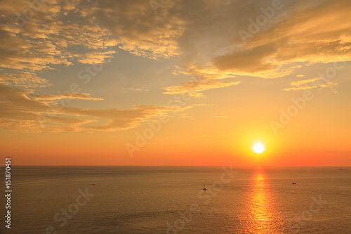 Beautiful sunset twilight at Promthep cape view point  Phuket  Thailand