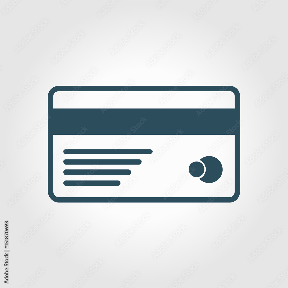 Obraz premium Vector credit card icon. Flat design style.
