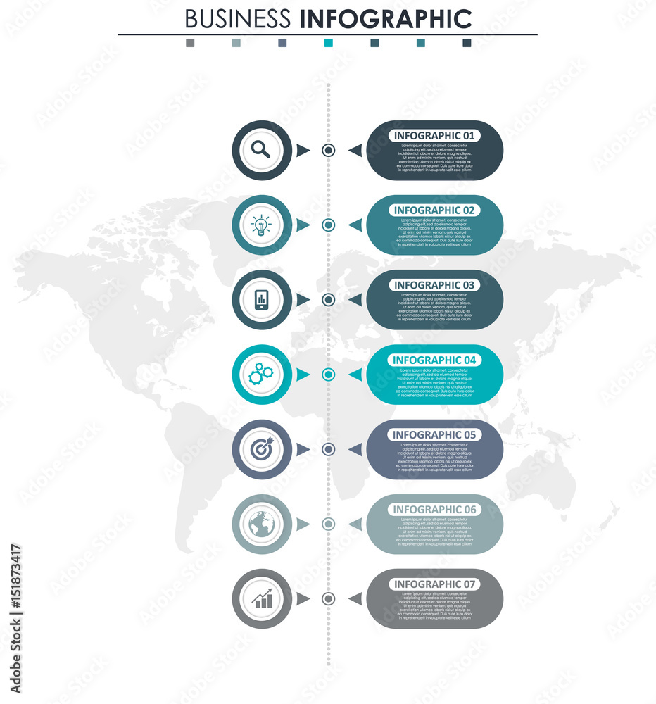 Business data visualization. Process chart. Abstract elements of graph ...